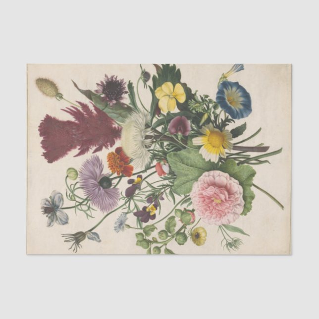 Papel De Seda Buquê de Flores por Anonymous (Frente )