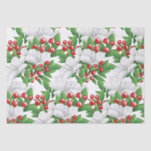 Buquê de inverno Elegante Vermelho Verde Branco