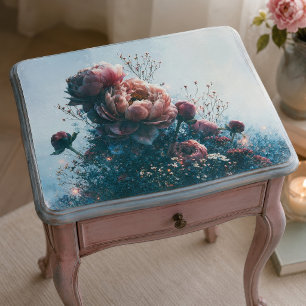 Papel De Seda Buquê de Peônia Decoupage Rosa Velho