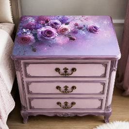 Papel De Seda Buquê de Rosa Galáxia Lavanda Decoupage
