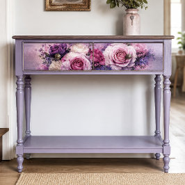 Papel De Seda Buquê de Rosa Lavanda Rubor Decoupage