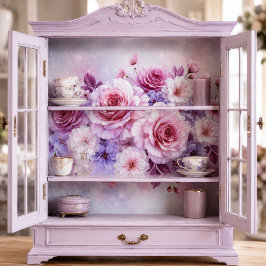 Papel De Seda Buquê de Rosa Rosa Bege Decoupage
