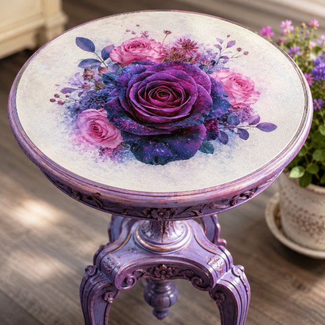 Papel De Seda Buquê de Rosa Violeta Cósmica Decoupage (Criador carregado)