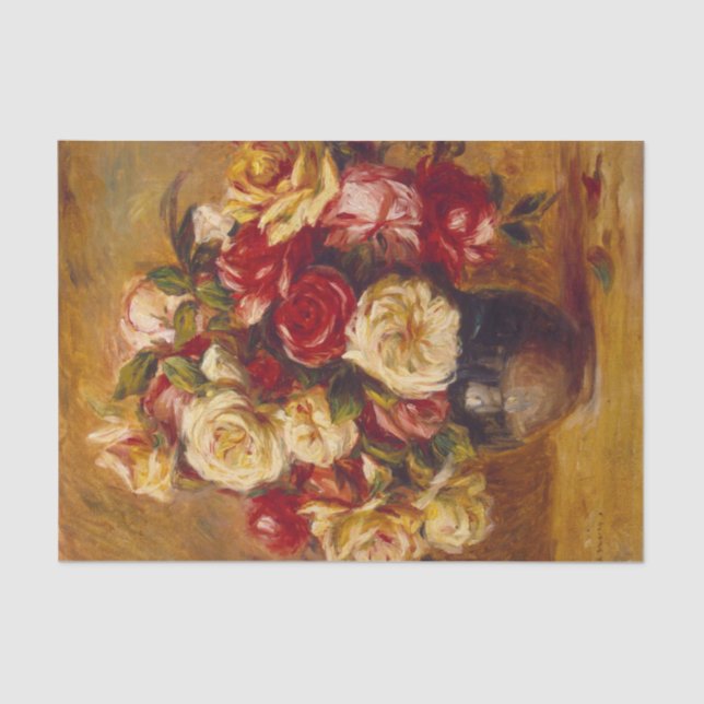 Papel De Seda Buquê de rosas, Auguste Renoir (Frente )