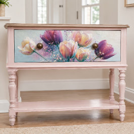 Papel De Seda Buquê de Tulipas Pastel Glow Decoupage