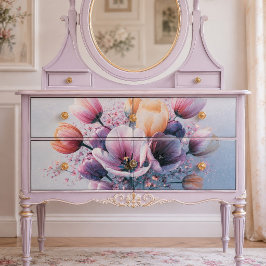 Papel De Seda Buquê de Tulipas Pastel Glow Decoupage