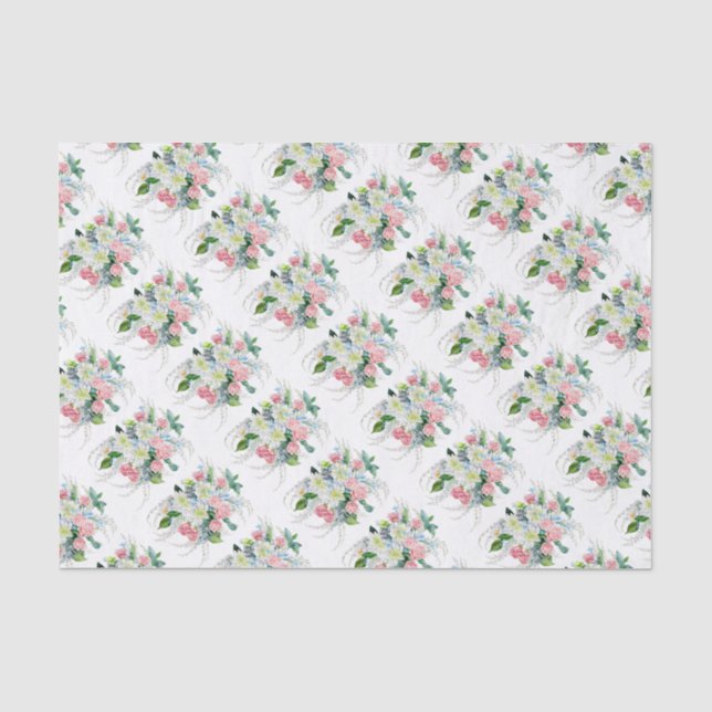 Papel De Seda Buquê Floral (Frente )