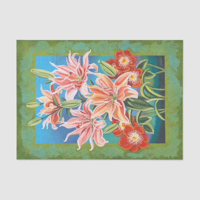 Papel De Seda Buquê na fronteira II (Frente )