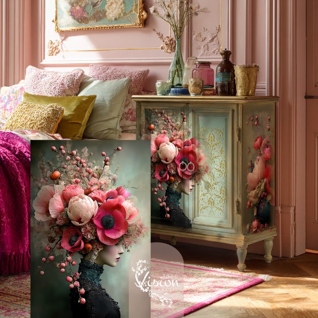 Papel De Seda Buquê Retrato Whimsical & Floral (Criador carregado)