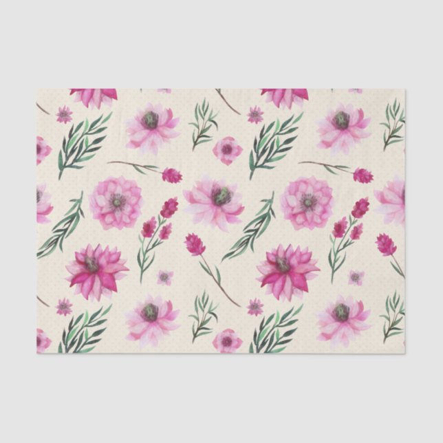 Papel De Seda Buquê rosa (Frente )