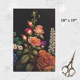 Papel De Seda Buquê Rosa Rosa Rosa Rosa Cor-de-Rosa Pequeno