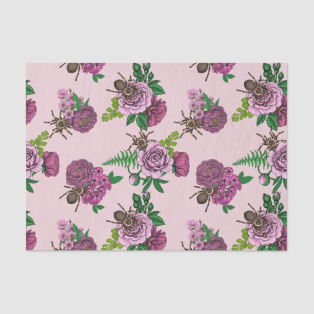 Papel De Seda Buquês e tarântula (Frente )