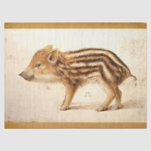Papel De Seda BURAÇO WILD PIGLET - Pergaminho Antiquado de Desen