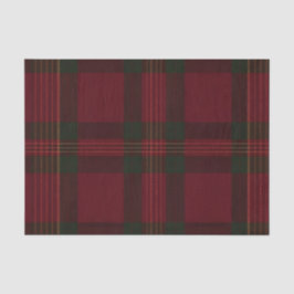 Papel De Seda Burgundy and Green Plaid Tissue Paper