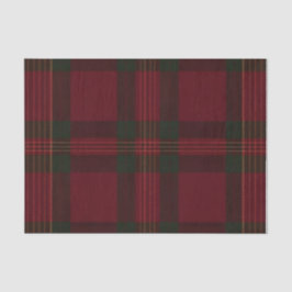 Papel De Seda Burgundy and Green Plaid Tissue Paper