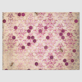 Papel De Seda Burgundy Bee Series Design Dezesseis