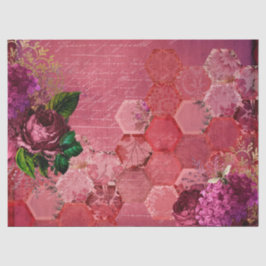 Papel De Seda Burgundy Bee Series Design Quinze