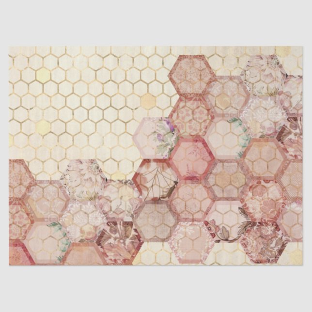Papel De Seda Burgundy Bee Series Design Sete (Frente )