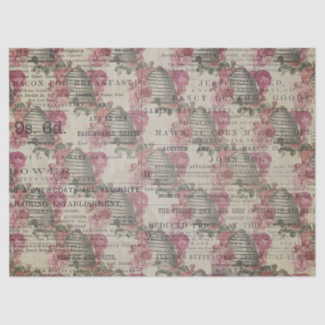 Papel De Seda Burgundy Bee Series Design Treze (Frente )