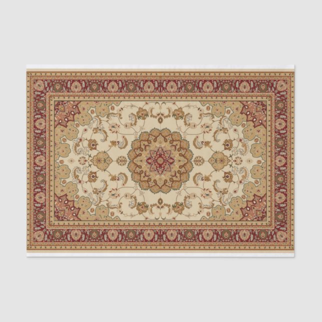 Papel De Seda Burgundy - Carpete Persa (Frente )