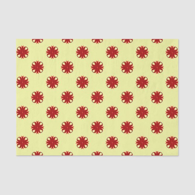 Papel De Seda Burgundy Clover Ribbon por Kenneth Yoncich (Frente )