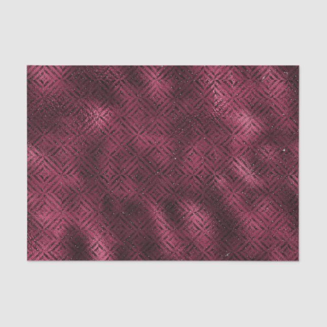 Papel De Seda Burgundy Glam Foil Glitter Diamond (Frente )