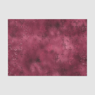 Papel De Seda Burgundy Glam Folha de Glitter Damask