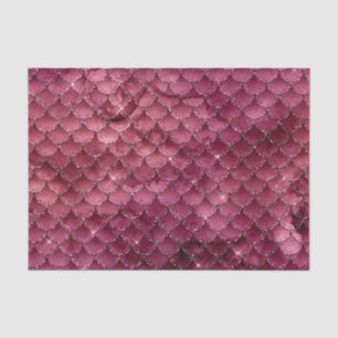 Papel De Seda Burgundy Glam Folha de Glitter Sereia