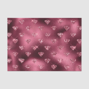 Papel De Seda Burgundy Glam Folha Diamante