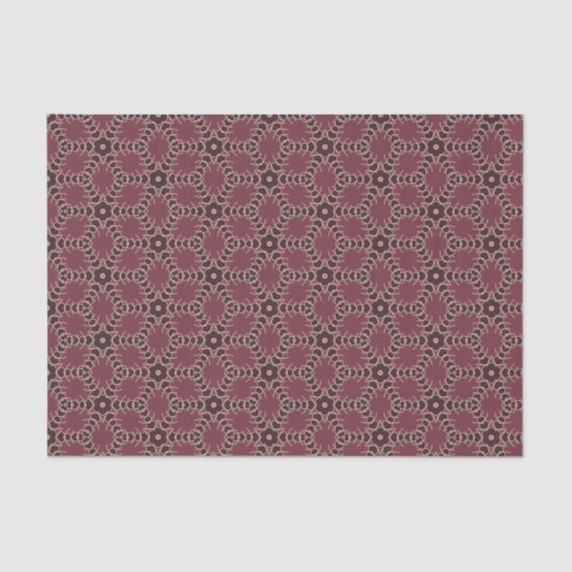 Papel De Seda Burgundy Lace Prairie Bloom Dismal Folk Floral (Frente )