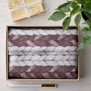 Papel De Seda Burgundy White Strips Natal