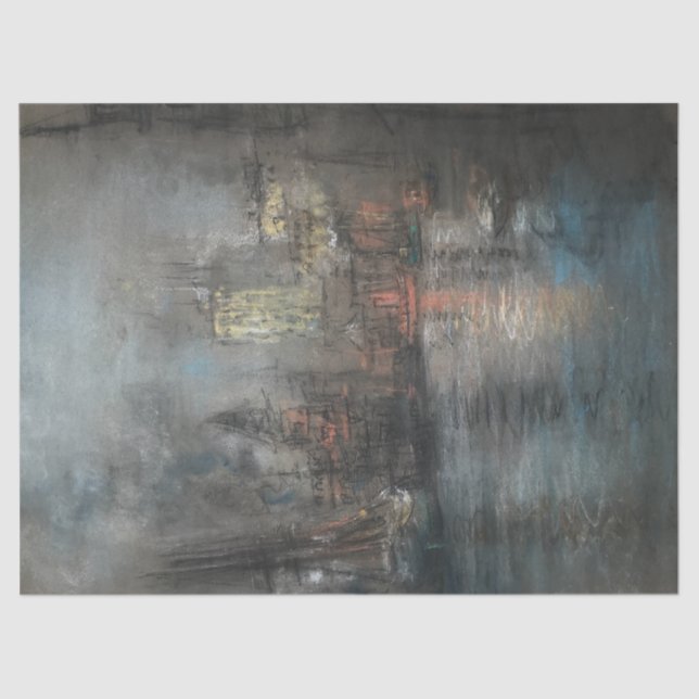 Papel De Seda Busy Harbour (por Glenn Cooper Henshaw) (Frente )