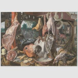 Papel De Seda Butcher's Stall (por Pieter Aertsen)