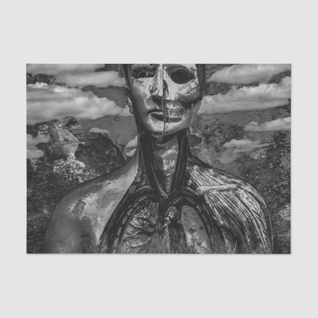 Papel De Seda BW Creepy Fantasy Trabalho de arte (Frente )