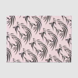 Papel De Seda Cabeça de Cavalo Negro a Rosa