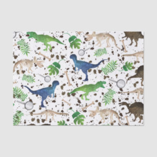 Papel De Seda Caça ao Dinossauro! Dinossauros na Safari Meninos 