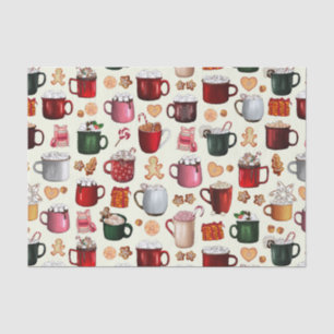 Papel De Seda Cacau quente de cozinha e bois de inverno