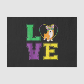Papel De Seda Cachorro Cachorro Mardi Gras Engraçado Cachorro