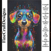 Cachorro Dachshund Colorido Arte Pop AX4 Decoupage