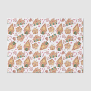 Papel De Seda Cachorro de Gingercake em aquarela branco Natal br