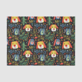 Papel De Seda Cachorro de Natal