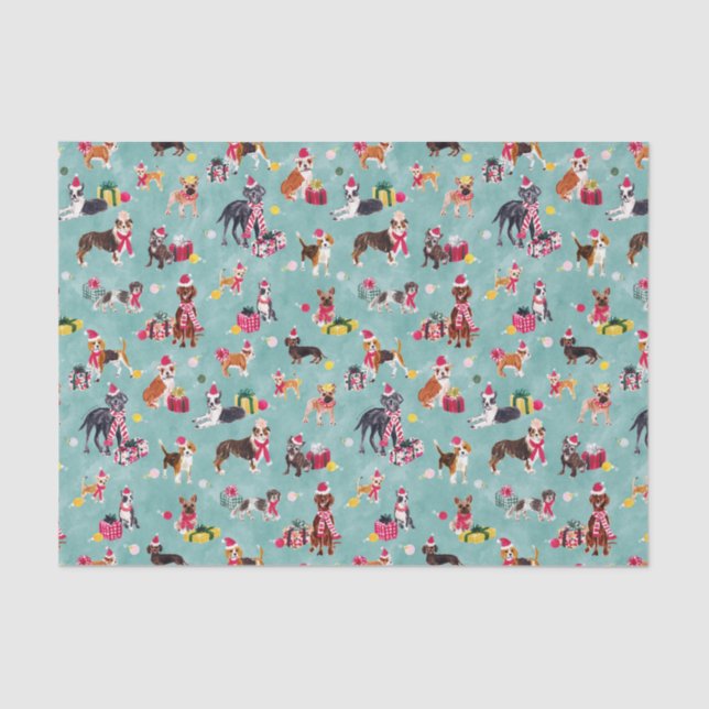 PAPEL DE SEDA CACHORRO DE NATAL (Frente )