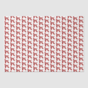 Papel De Seda Cachorro de Natal Afegão Silhout White