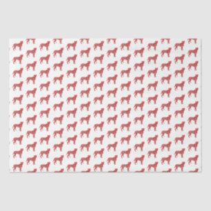 Papel De Seda Cachorro de Natal Branco de Silhuette Bonito