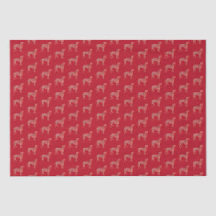Papel De Seda Cachorro de Natal Cachorro Vermelho Silhute