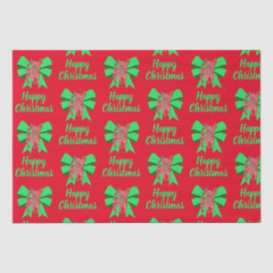 Papel De Seda Cachorro de Natal Chihuahua e Vermelho Arco