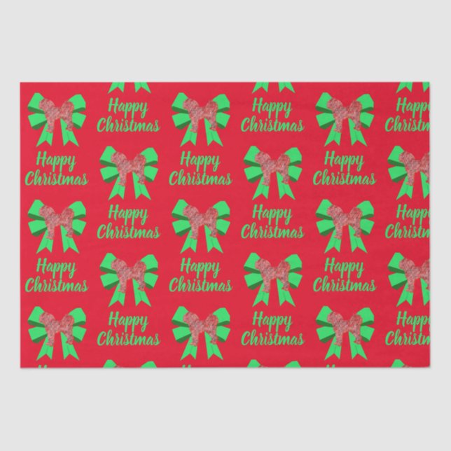 Papel De Seda Cachorro de Natal e Arco Vermelho (Frente )