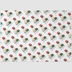 Papel De Seda Cachorro de Papai Noel de Natal (desfiladeiro)