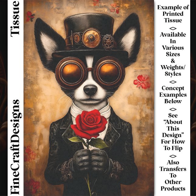 Papel De Seda Cachorro de Papillon, Óculos, Desligamento CQ6 Ros (Criador carregado)