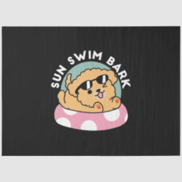 Papel De Seda Cachorro de verão - Cachorro flutuante com óculos 